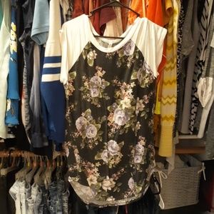 Floral Baseball Tee